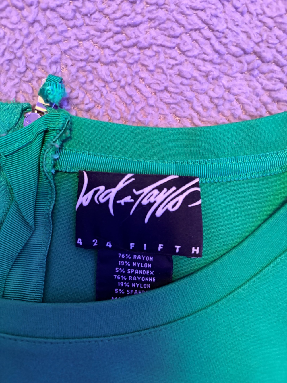 Lord & Taylor Emerald Green Knit Top